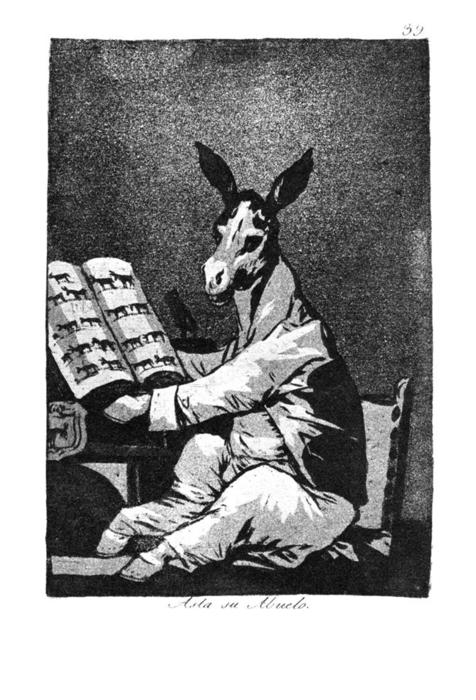 WikiOO.org - Encyclopedia of Fine Arts - Festés, Grafika Francisco De Goya - As Far back as his Grandfather