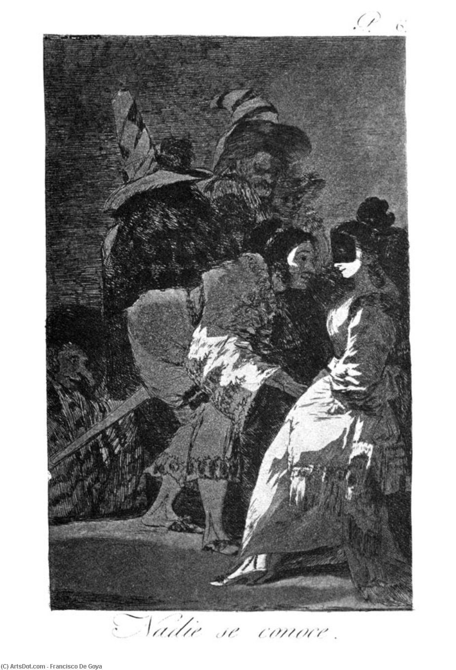 Wikioo.org – L'Enciclopedia delle Belle Arti - Pittura, Opere di Francisco De Goya - Nessuno conosce nessuno