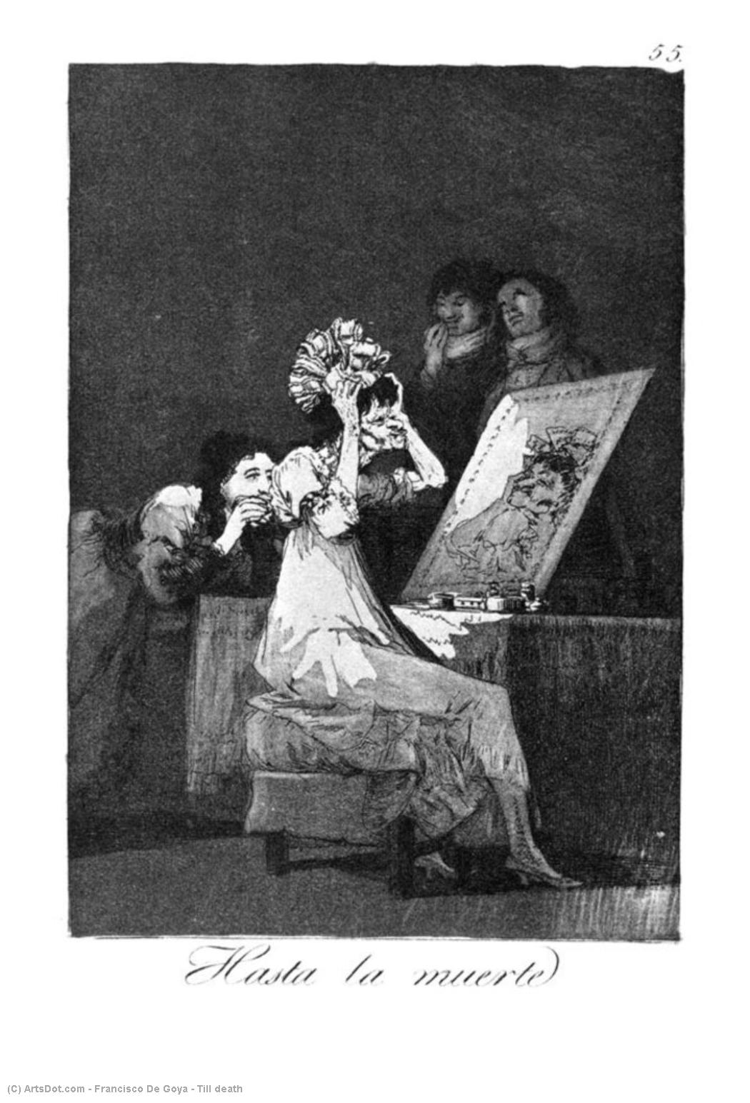 Wikioo.org - Bách khoa toàn thư về mỹ thuật - Vẽ tranh, Tác phẩm nghệ thuật Francisco De Goya - Till death