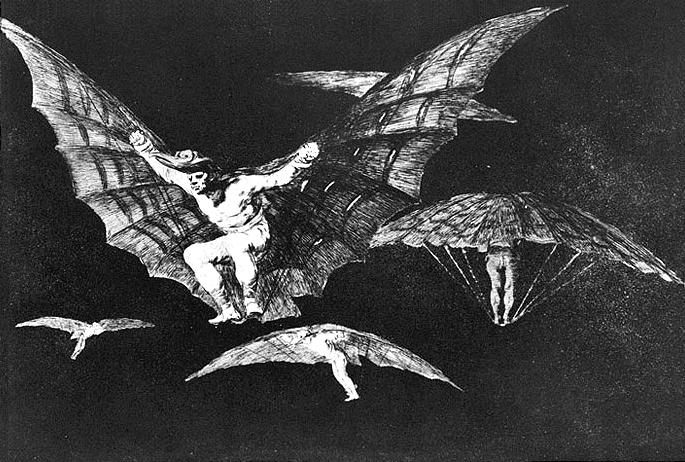 WikiOO.org - Encyclopedia of Fine Arts - Lukisan, Artwork Francisco De Goya - A way of flying