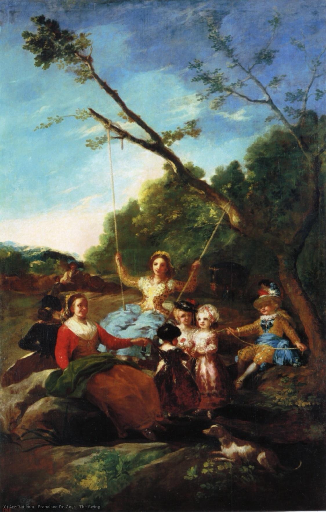 WikiOO.org - Encyclopedia of Fine Arts - Maľba, Artwork Francisco De Goya - The Swing