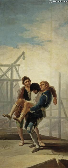 Wikioo.org – La Enciclopedia de las Bellas Artes - Pintura, Obras de arte de Francisco De Goya - El Lesionado Mason
