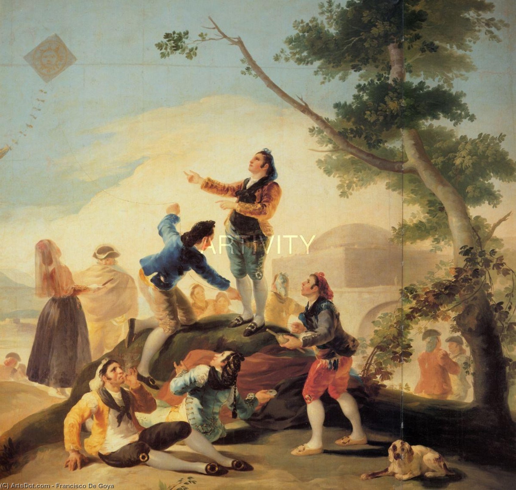 Wikioo.org - สารานุกรมวิจิตรศิลป์ - จิตรกรรม Francisco De Goya - The Kite