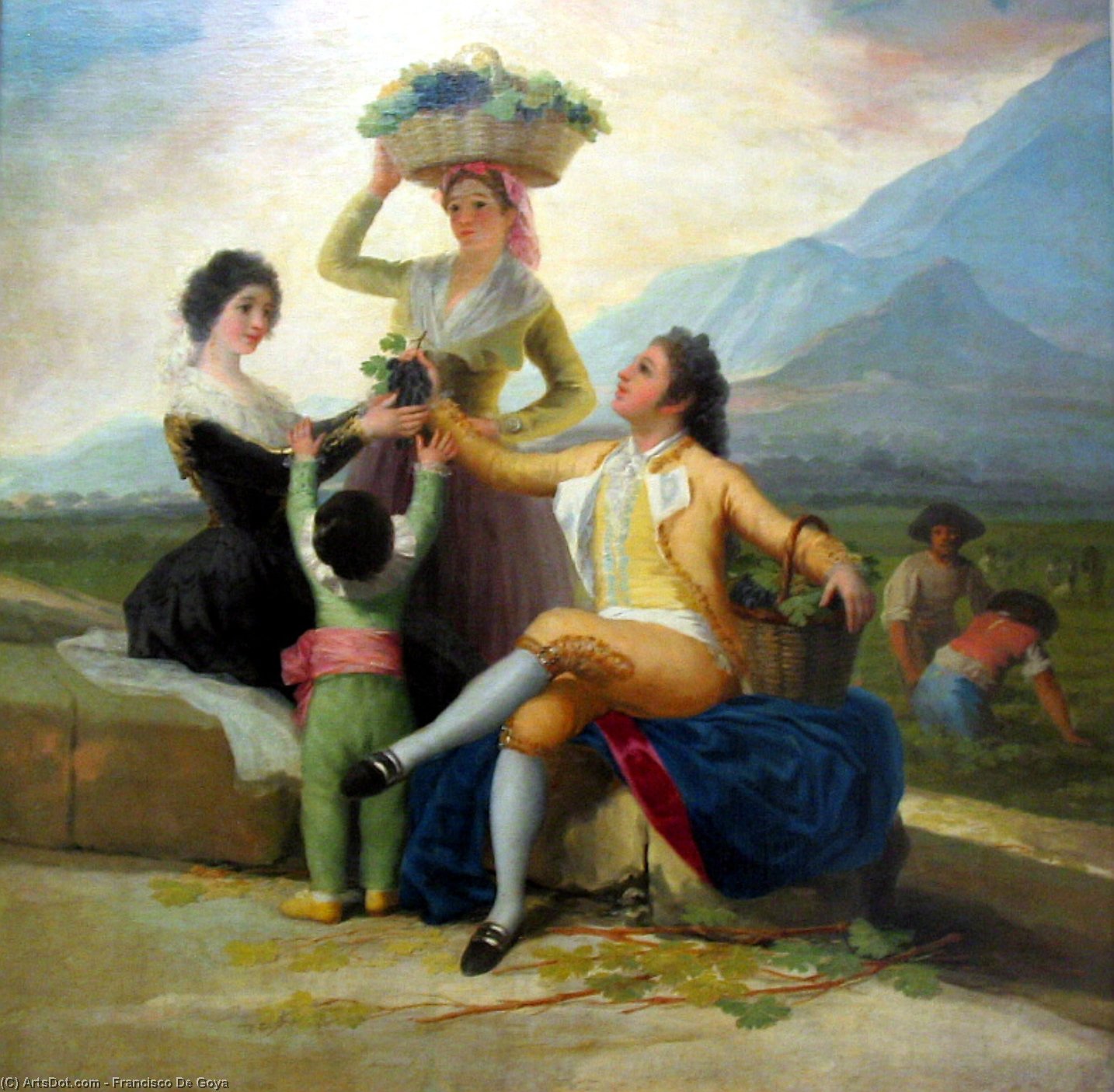Wikioo.org – La Enciclopedia de las Bellas Artes - Pintura, Obras de arte de Francisco De Goya - Otoño o lo  el  uva  Cosecha
