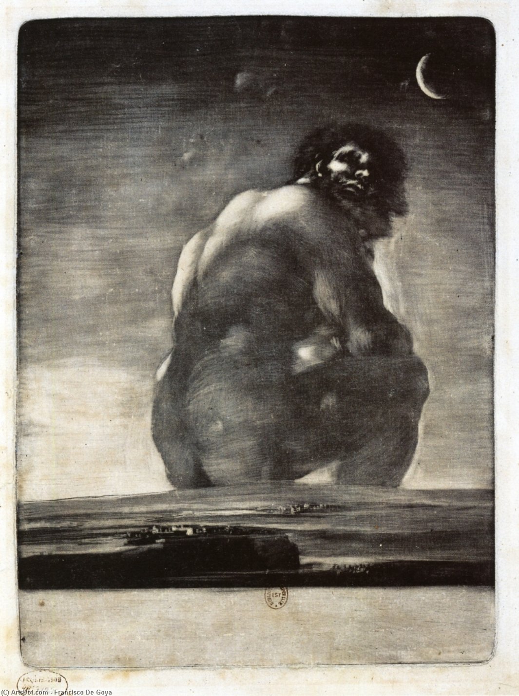 WikiOO.org - Enciclopedia of Fine Arts - Pictura, lucrări de artă Francisco De Goya - Colossus