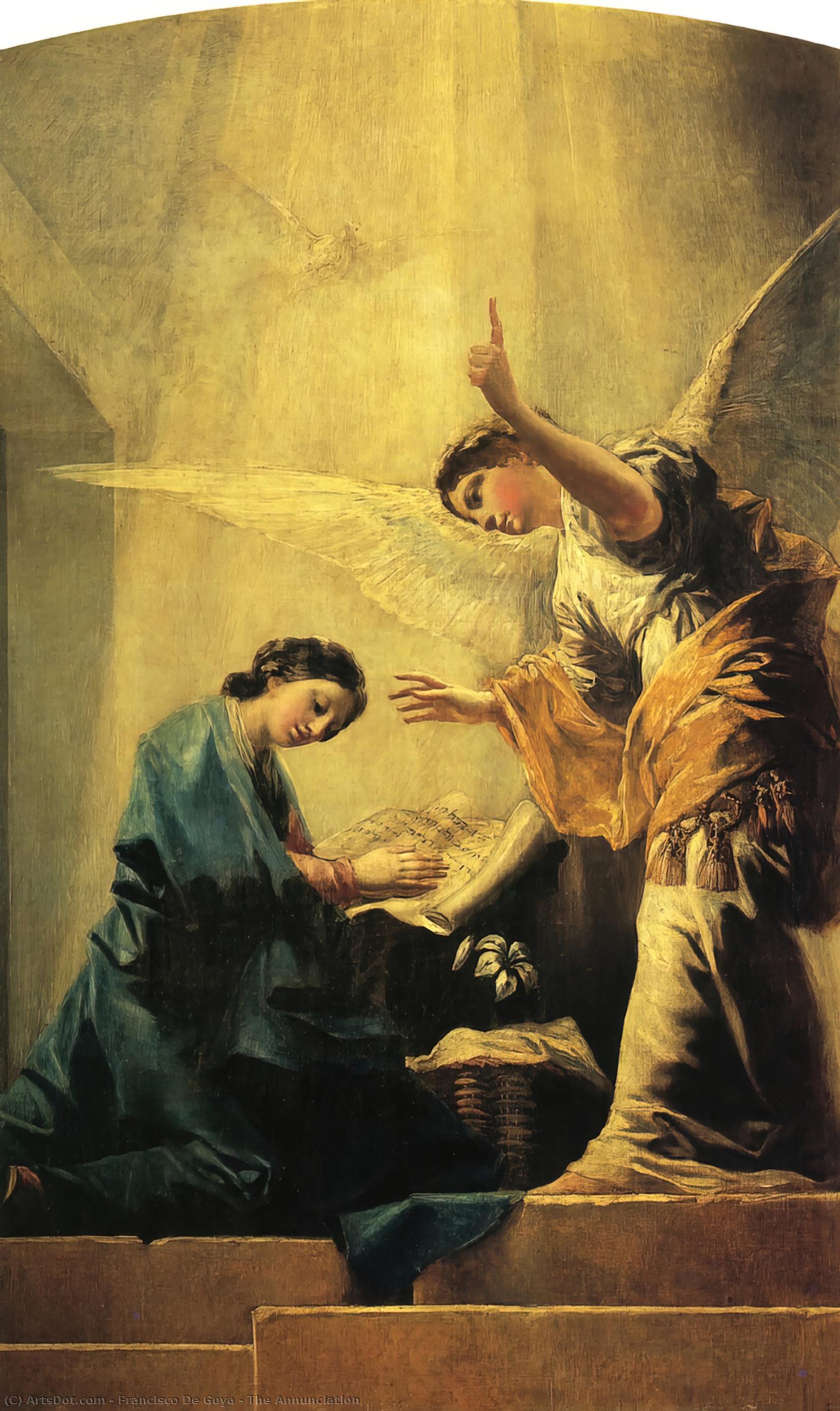Wikioo.org - The Encyclopedia of Fine Arts - Painting, Artwork by Francisco De Goya - The Annunciation
