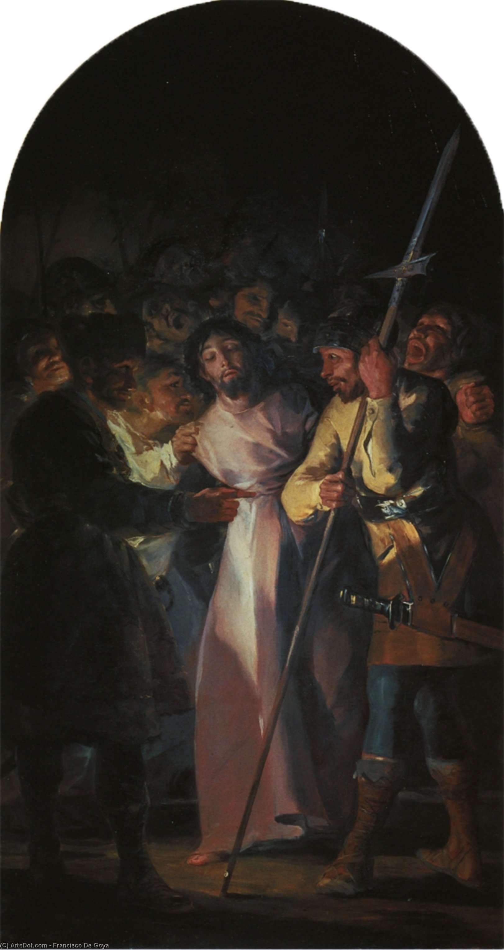 WikiOO.org - 百科事典 - 絵画、アートワーク Francisco De Goya - ザー 逮捕  の  キリスト