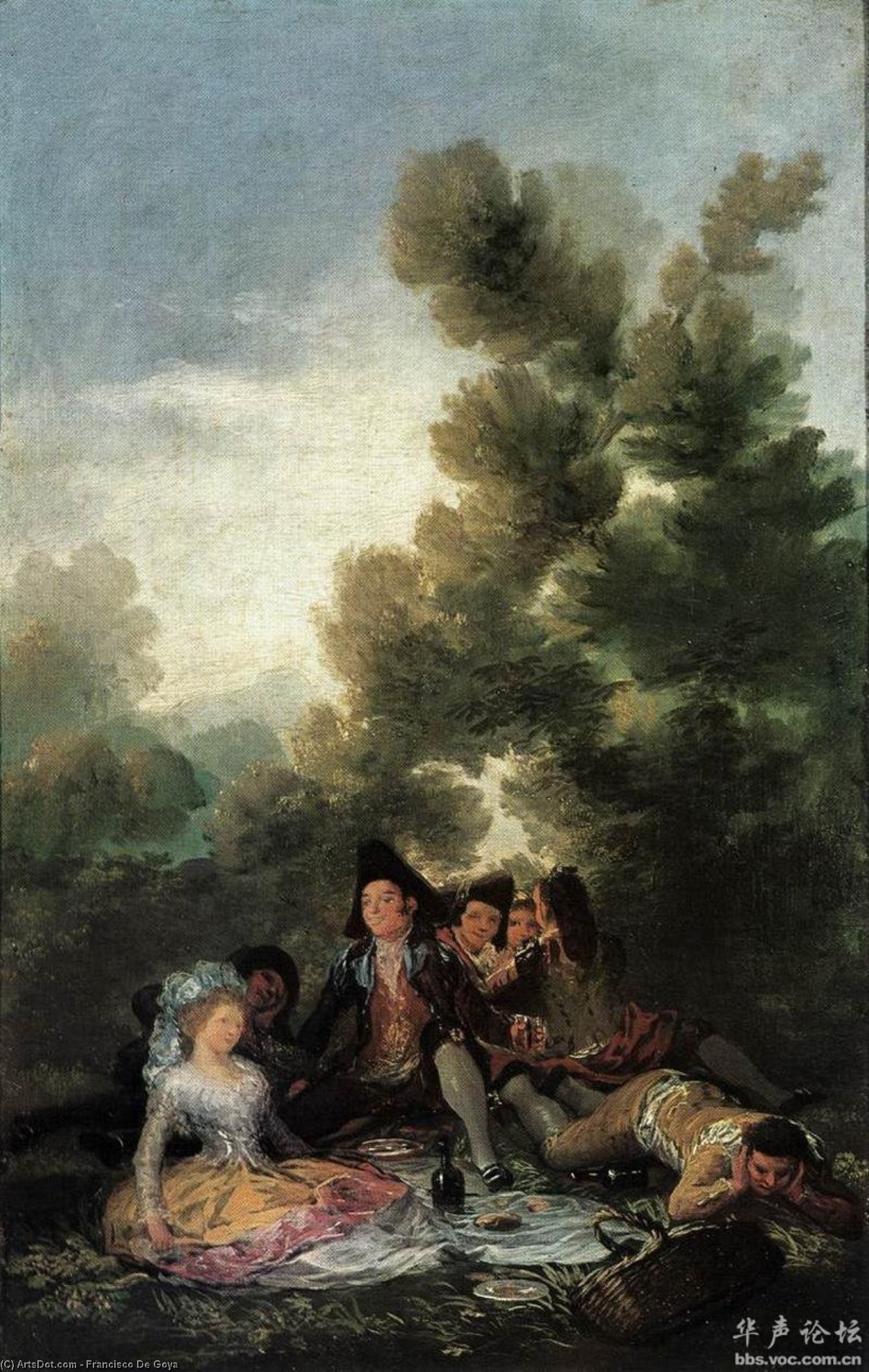 WikiOO.org - Encyclopedia of Fine Arts - Maleri, Artwork Francisco De Goya - The Picnic