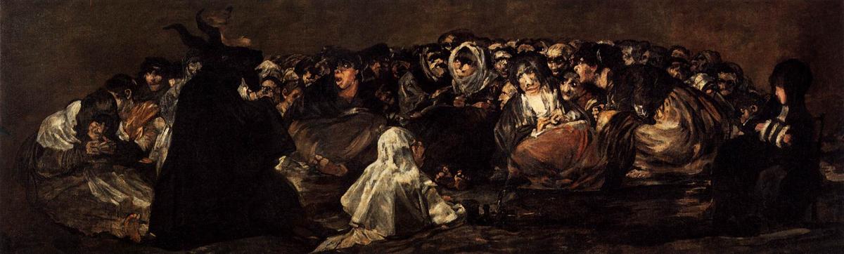 Wikioo.org – La Enciclopedia de las Bellas Artes - Pintura, Obras de arte de Francisco De Goya - El Gran Macho Cabrío O Witches Sabbath