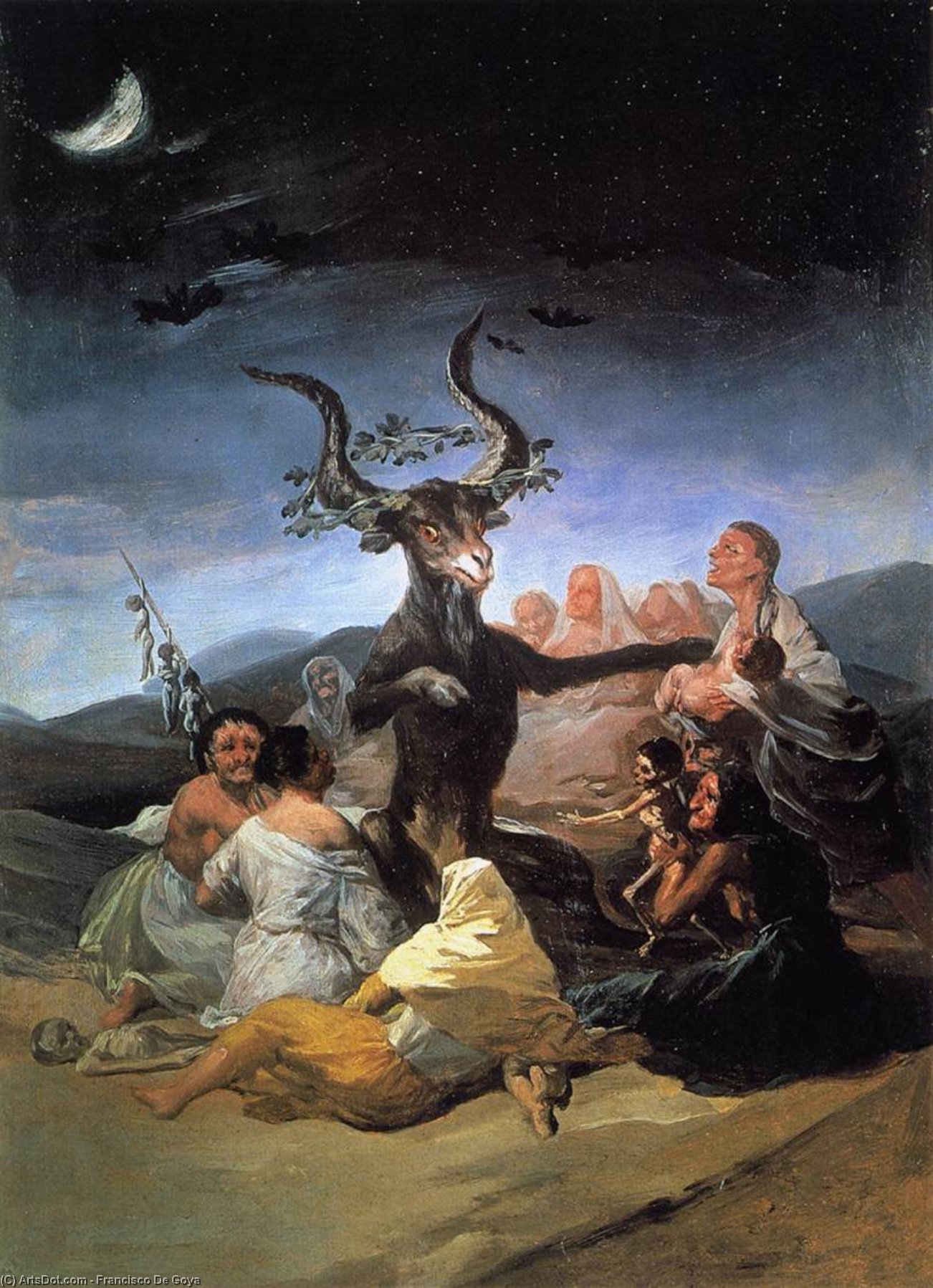 Wikioo.org – La Enciclopedia de las Bellas Artes - Pintura, Obras de arte de Francisco De Goya - Brujas Sábado