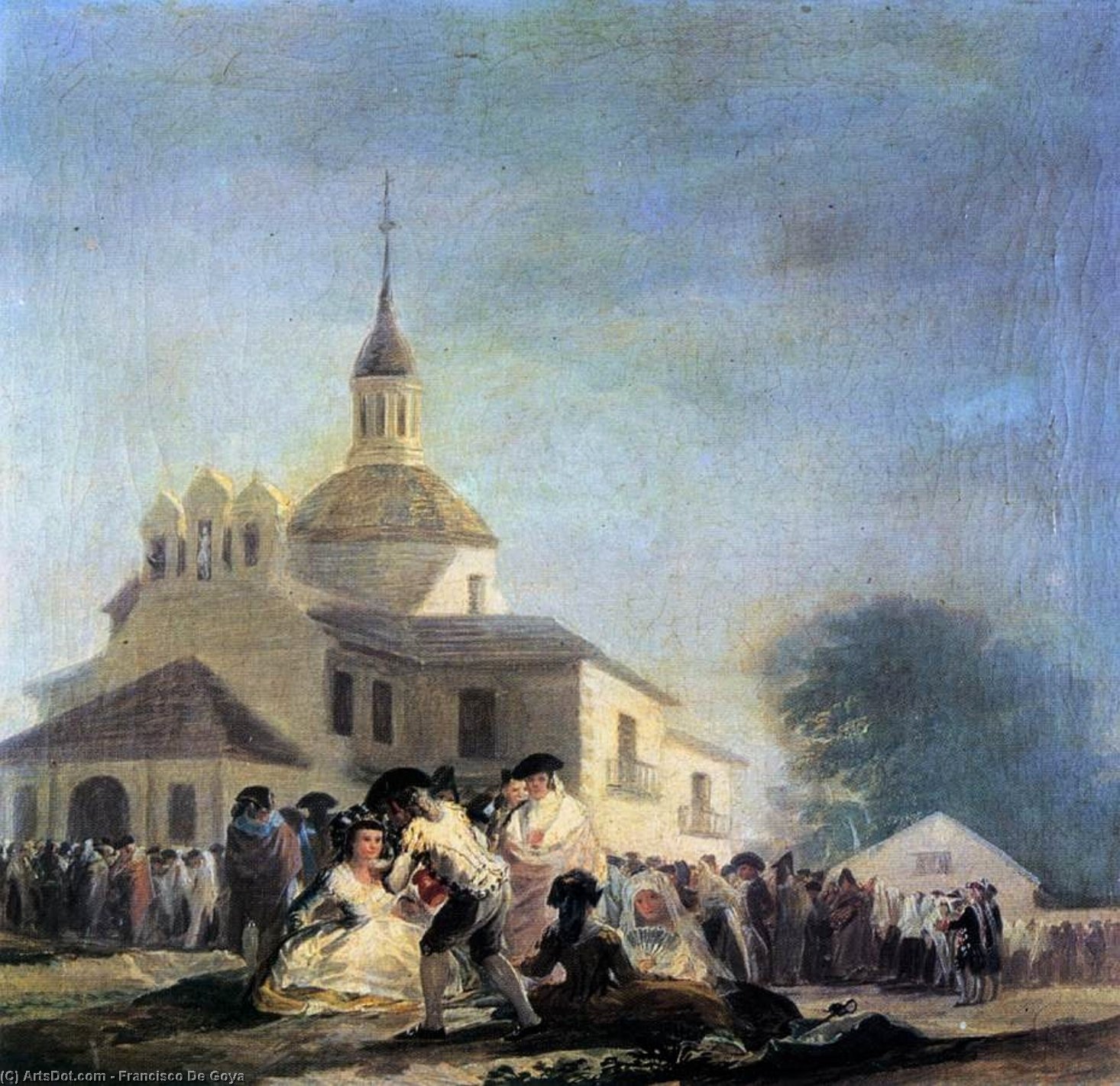Wikioo.org – La Enciclopedia de las Bellas Artes - Pintura, Obras de arte de Francisco De Goya - Peregrinación a la Iglesia de San Isidro