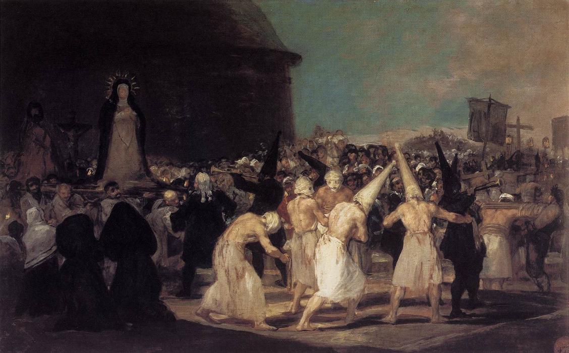 Wikioo.org - Die Enzyklopädie bildender Kunst - Malerei, Kunstwerk von Francisco De Goya - Prozession Flagellanten