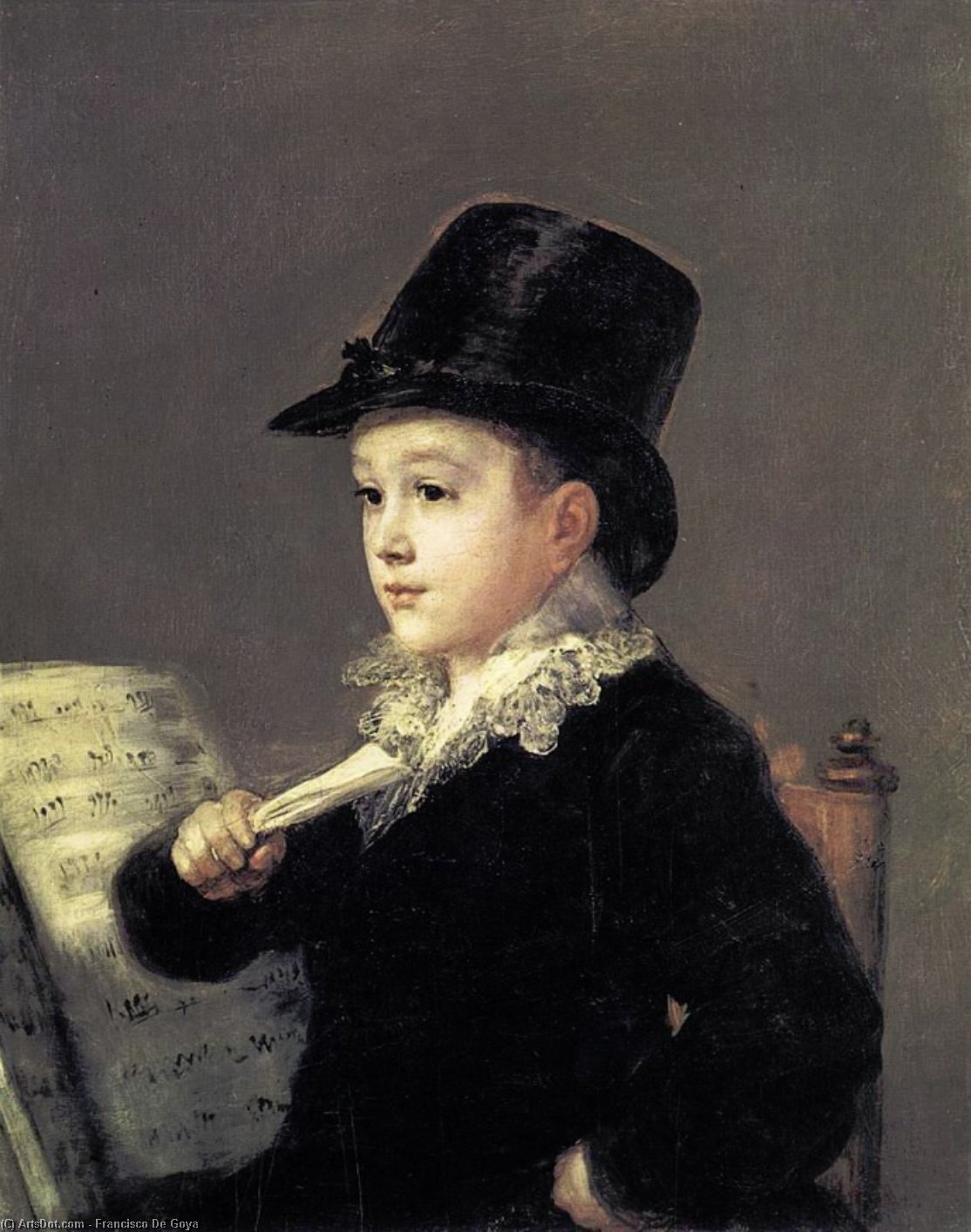 Wikioo.org - Encyklopedia Sztuk Pięknych - Malarstwo, Grafika Francisco De Goya - Portrait of Mariano Goya