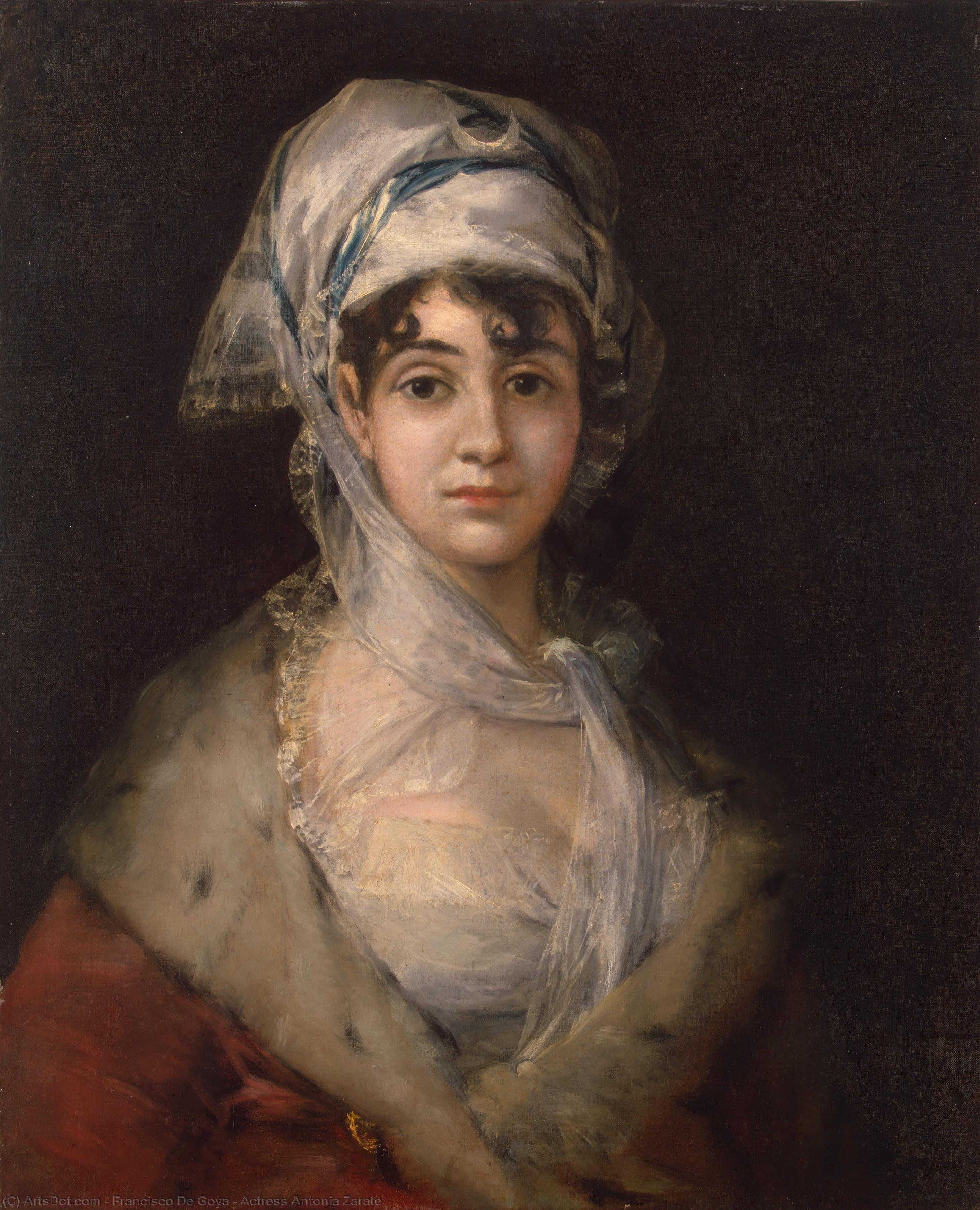 Wikioo.org - สารานุกรมวิจิตรศิลป์ - จิตรกรรม Francisco De Goya - Actress Antonia Zarate