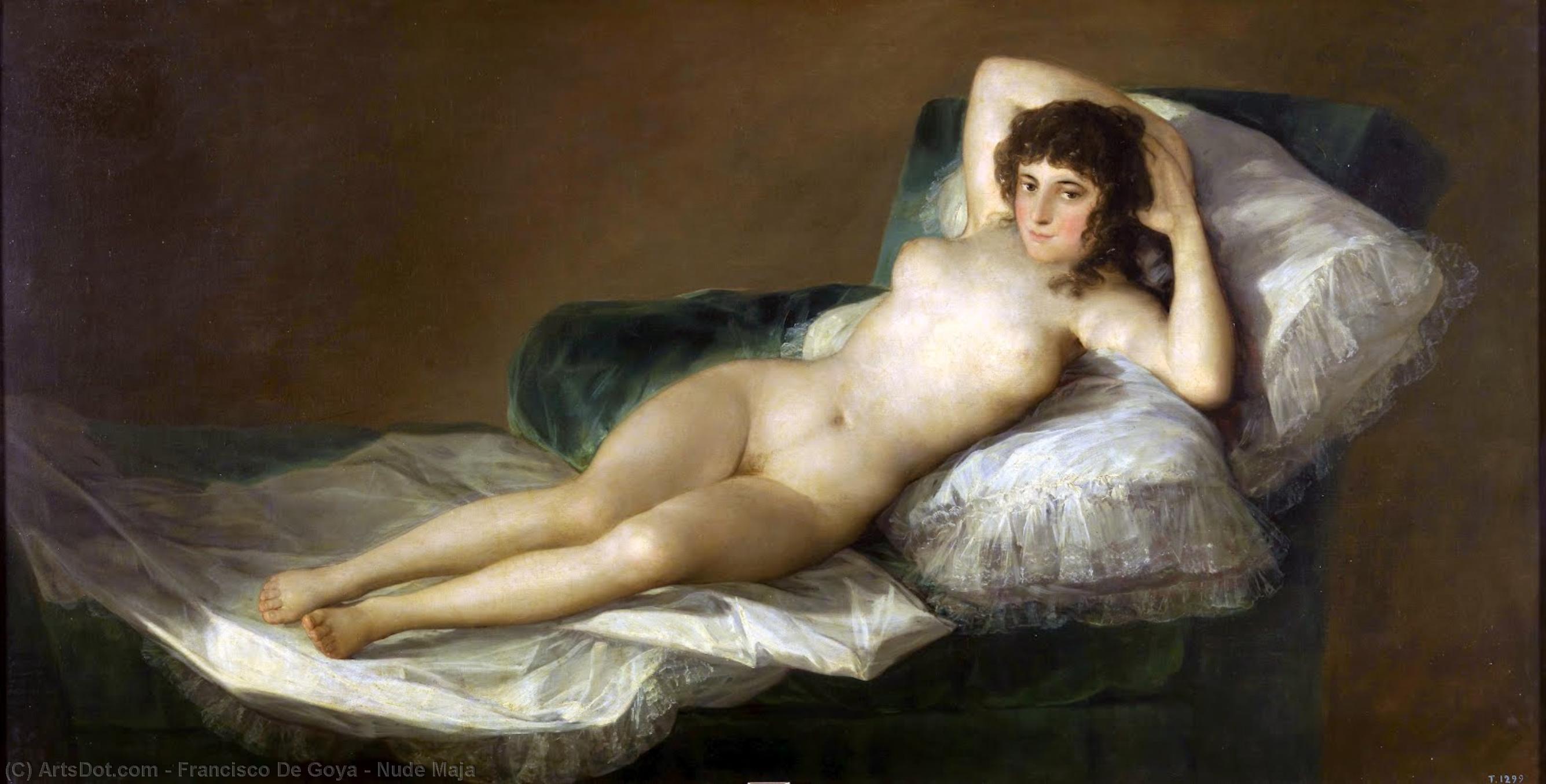 WikiOO.org - Enciklopedija dailės - Tapyba, meno kuriniai Francisco De Goya - Nude Maja