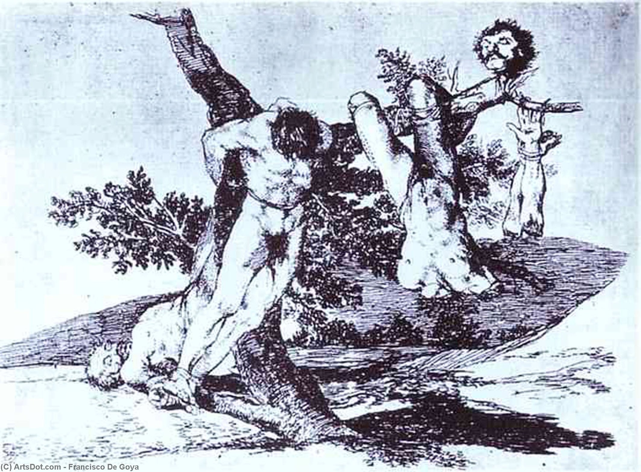 Wikioo.org – L'Enciclopedia delle Belle Arti - Pittura, Opere di Francisco De Goya - bazan grande ! con morto
