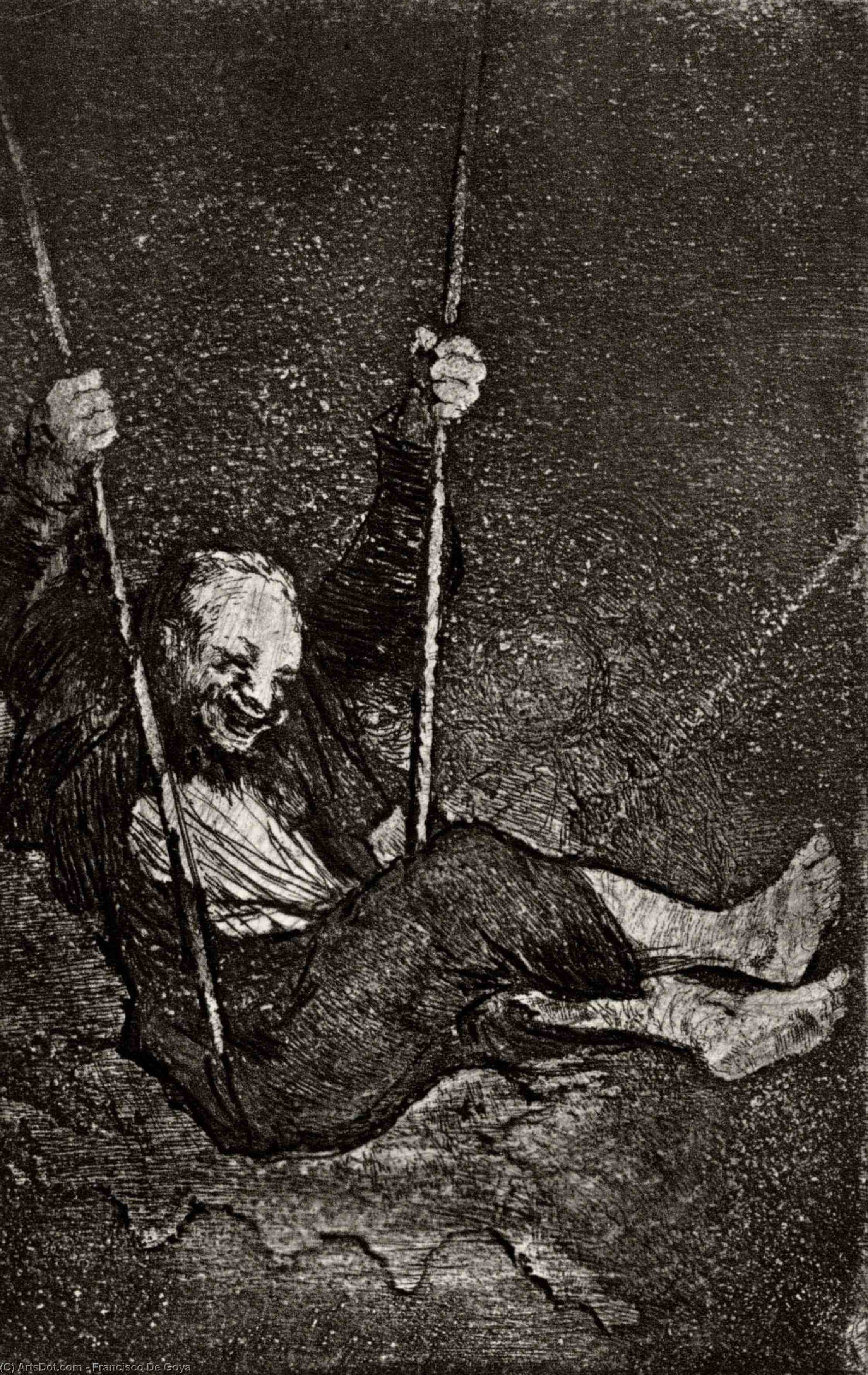 Wikioo.org - สารานุกรมวิจิตรศิลป์ - จิตรกรรม Francisco De Goya - Old swinging