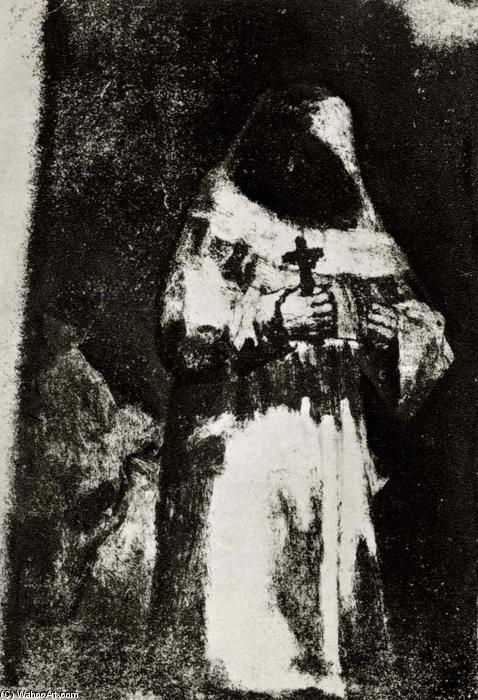 WikiOO.org - 백과 사전 - 회화, 삽화 Francisco De Goya - The monk