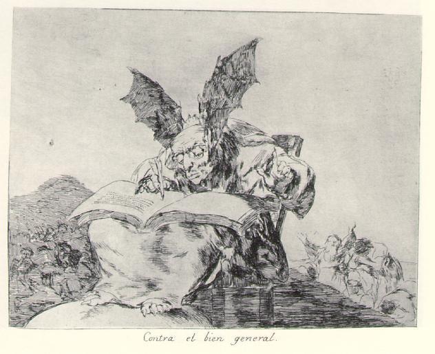 Wikioo.org - Bách khoa toàn thư về mỹ thuật - Vẽ tranh, Tác phẩm nghệ thuật Francisco De Goya - Against the common good