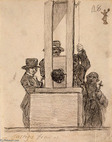 WikiOO.org - Encyclopedia of Fine Arts - Schilderen, Artwork Francisco De Goya - La Pena de Francia