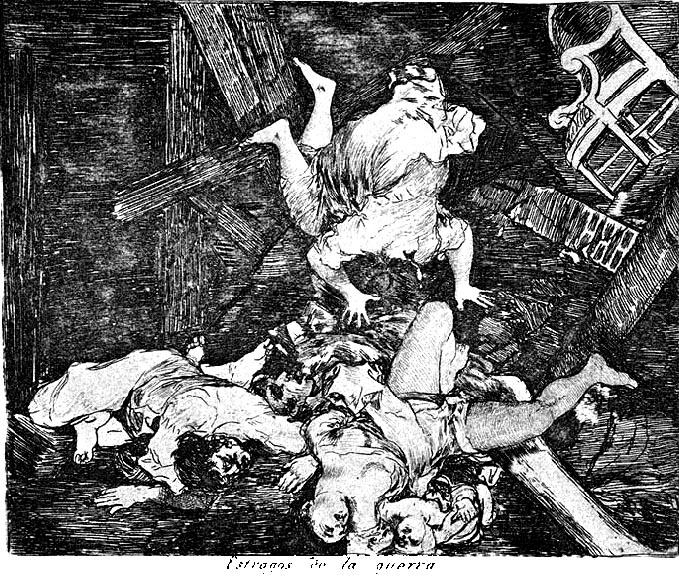 Wikioo.org – L'Enciclopedia delle Belle Arti - Pittura, Opere di Francisco De Goya - Devastazioni della guerra