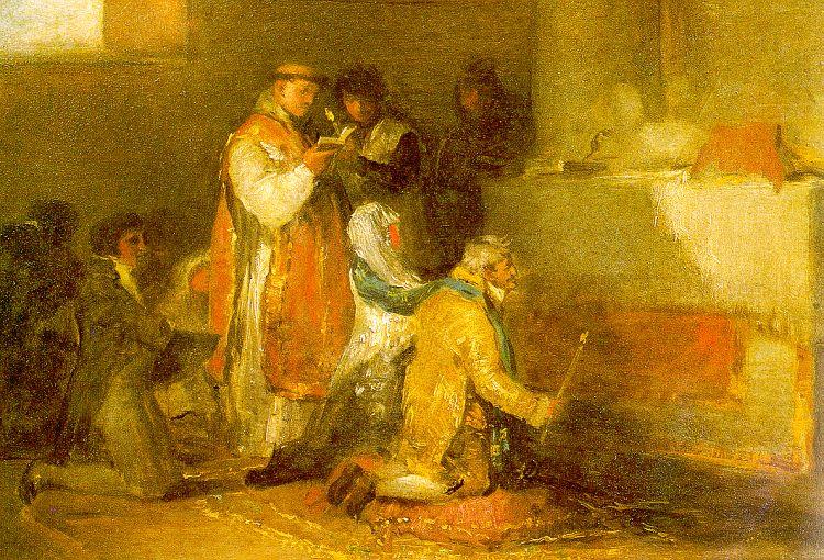 WikiOO.org - 百科事典 - 絵画、アートワーク Francisco De Goya - 病気にマッチしたカップル