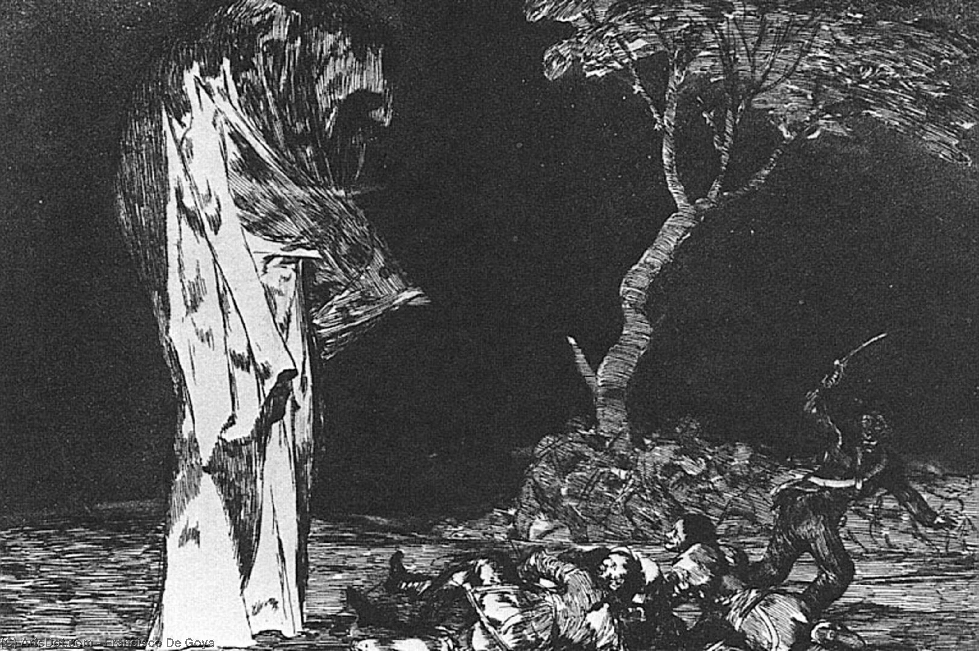 Wikioo.org – La Enciclopedia de las Bellas Artes - Pintura, Obras de arte de Francisco De Goya - el la locura del miedo