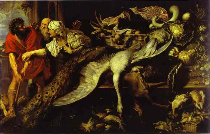 Wikioo.org - The Encyclopedia of Fine Arts - Painting, Artwork by Frans Snyders - Philomenes Recognized by the Old Woman