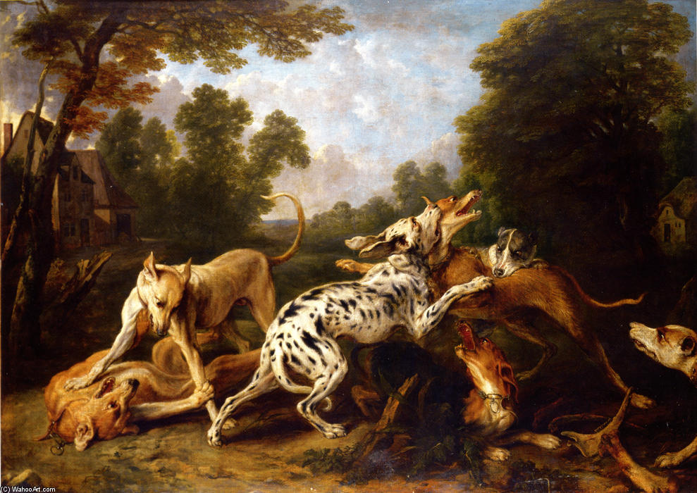 WikiOO.org - 백과 사전 - 회화, 삽화 Frans Snyders - Dogs fighting