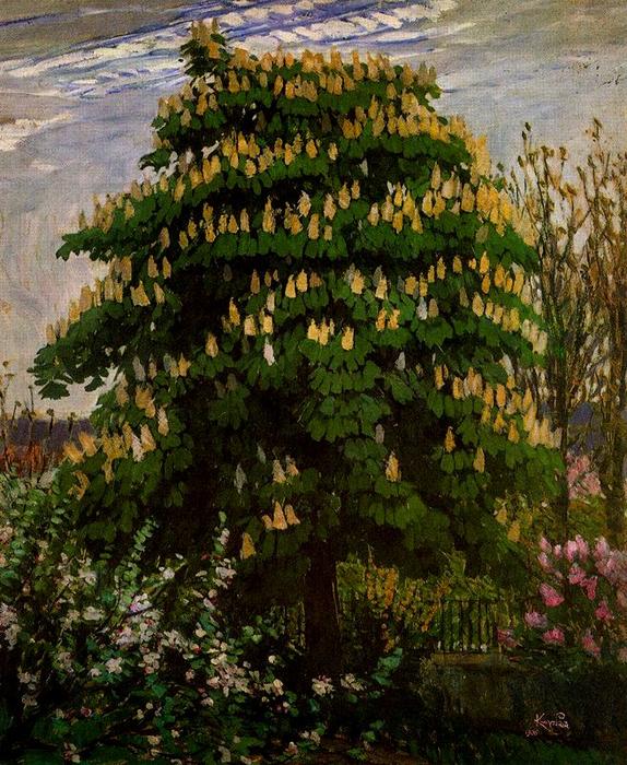 Wikioo.org - The Encyclopedia of Fine Arts - Painting, Artwork by Frantisek Kupka - The chestnut tree in blossom
