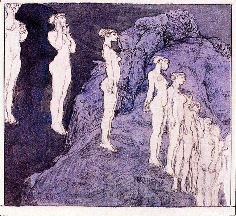 WikiOO.org - אנציקלופדיה לאמנויות יפות - ציור, יצירות אמנות Frantisek Kupka - Prometheus in chains