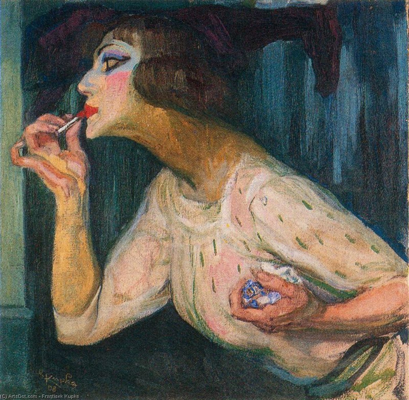 WikiOO.org - Encyclopedia of Fine Arts - Maľba, Artwork Frantisek Kupka - Lipstick