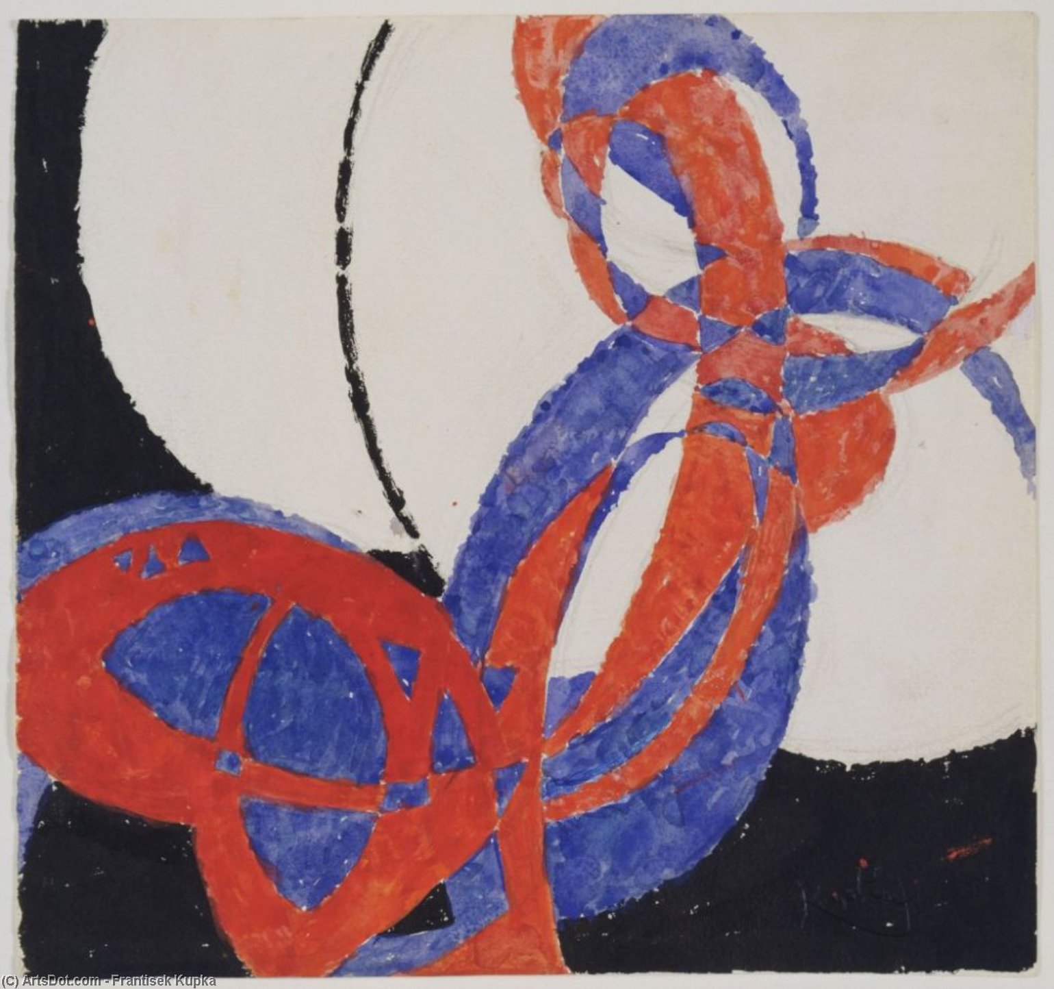 WikiOO.org - Encyclopedia of Fine Arts - Maľba, Artwork Frantisek Kupka - Replica of Fugue in Two Colors: Amorpha