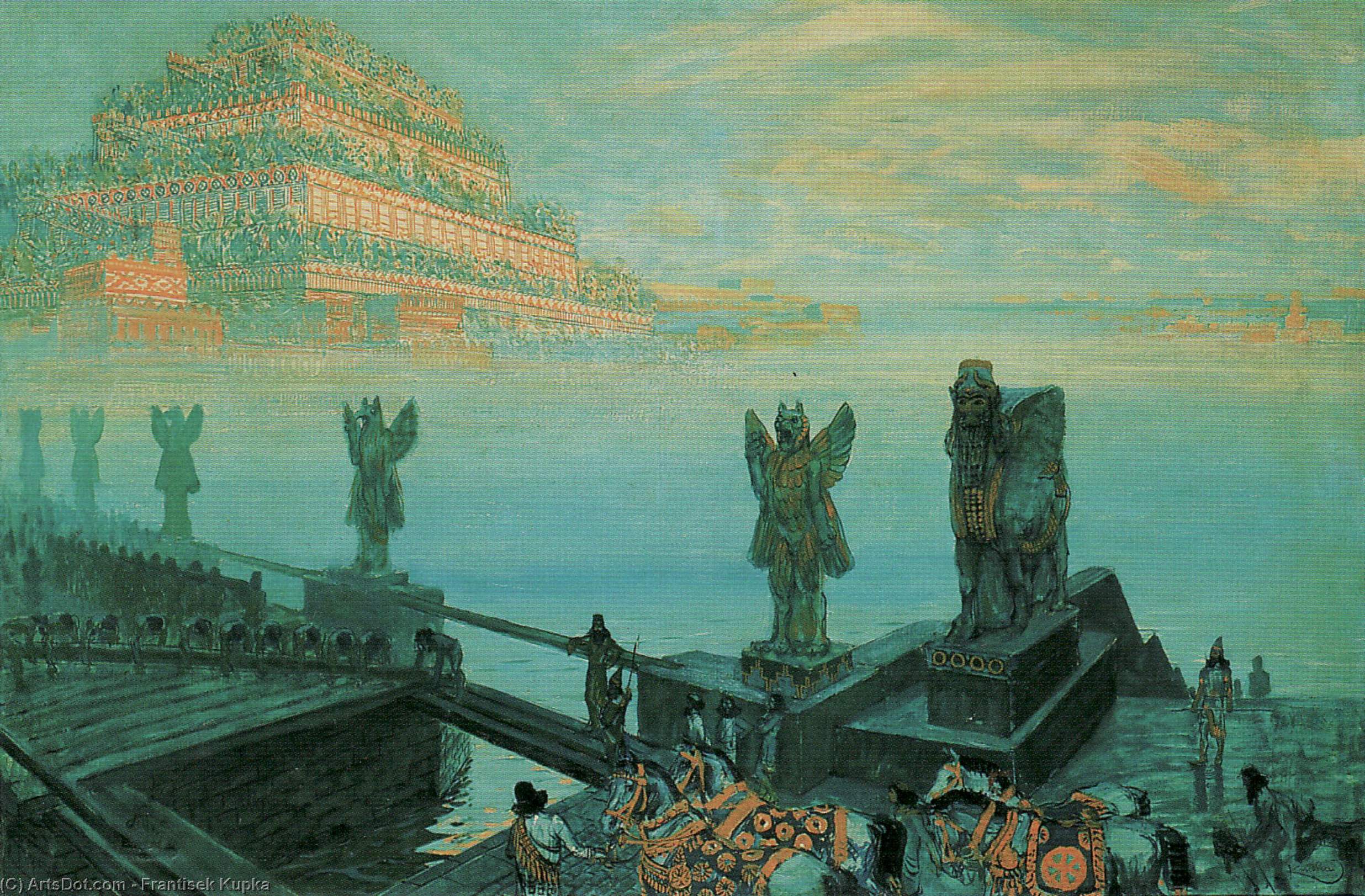 Wikioo.org - The Encyclopedia of Fine Arts - Painting, Artwork by Frantisek Kupka - Babylon