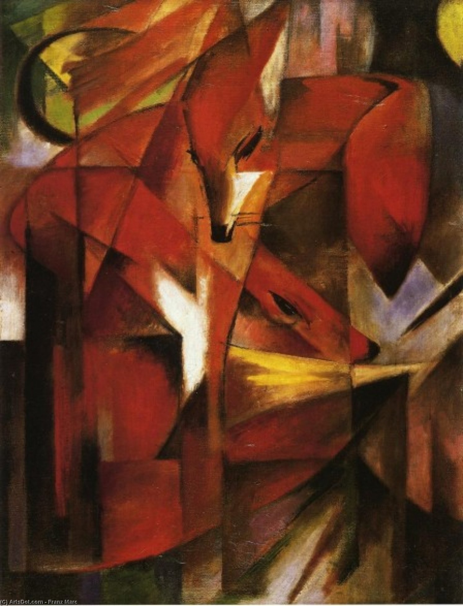 Wikioo.org - The Encyclopedia of Fine Arts - Painting, Artwork by Franz Marc - The Fox