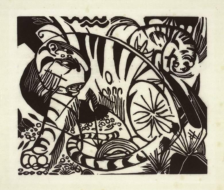 WikiOO.org - Енциклопедия за изящни изкуства - Живопис, Произведения на изкуството Franz Marc - Tiger
