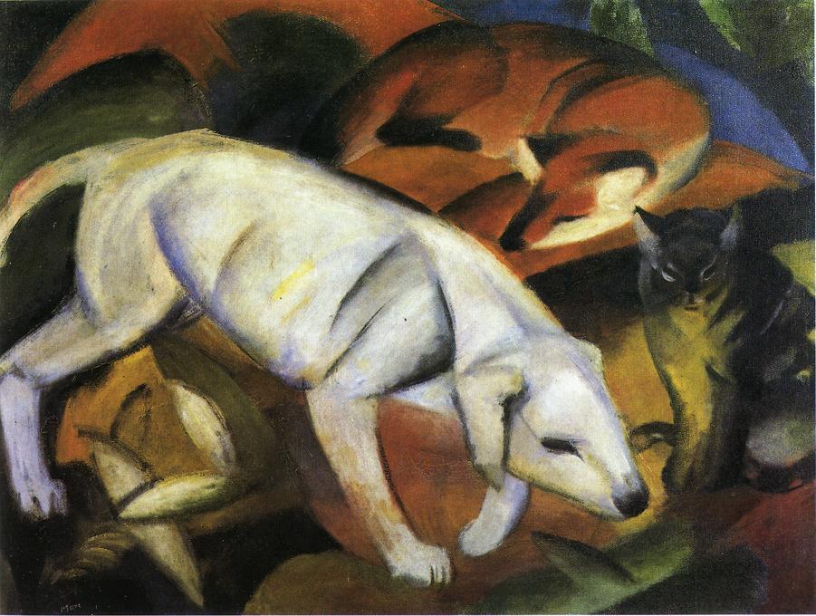 Wikioo.org - สารานุกรมวิจิตรศิลป์ - จิตรกรรม Franz Marc - A Dog