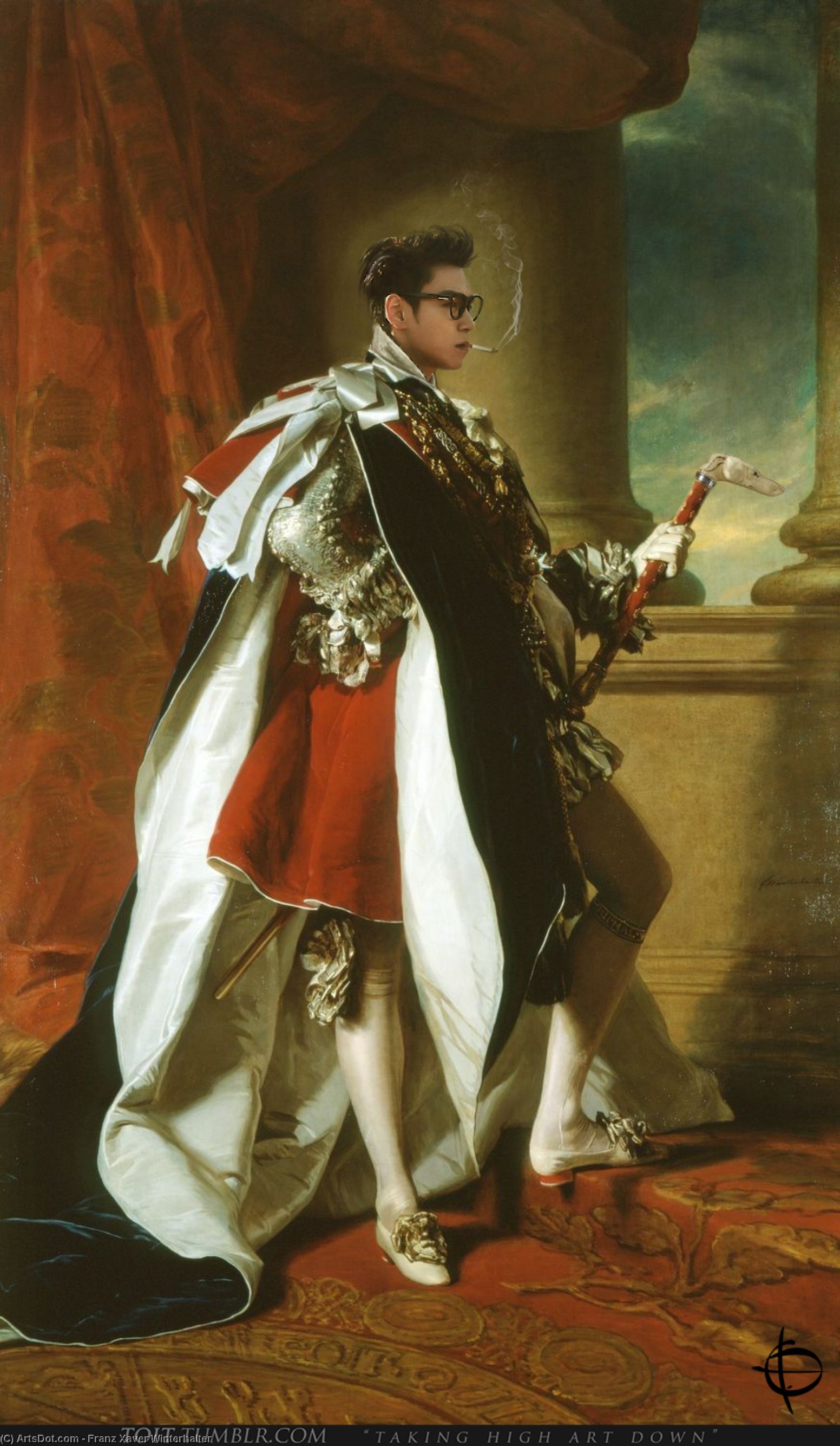 Wikoo.org - موسوعة الفنون الجميلة - اللوحة، العمل الفني Franz Xaver Winterhalter - Portrait of Prince Albert