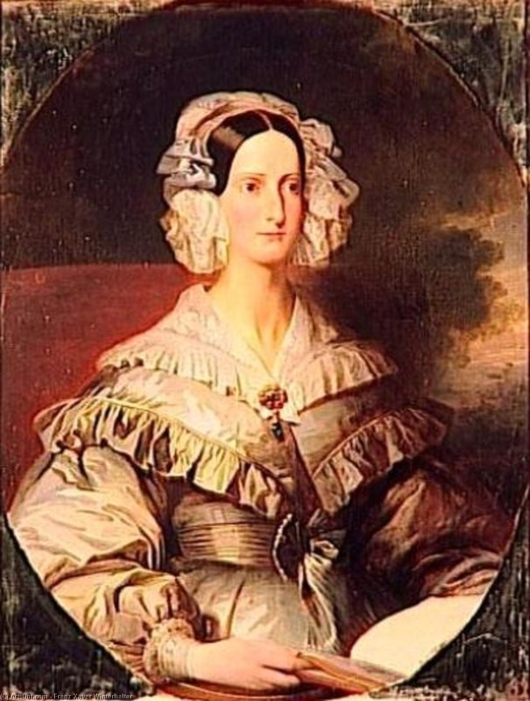 Wikioo.org - The Encyclopedia of Fine Arts - Painting, Artwork by Franz Xaver Winterhalter - Marie Christine d'Orléans