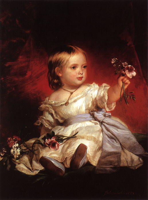 Wikioo.org – La Enciclopedia de las Bellas Artes - Pintura, Obras de arte de Franz Xaver Winterhalter - Victoria , princesa real