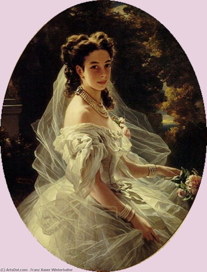 Wikioo.org - The Encyclopedia of Fine Arts - Painting, Artwork by Franz Xaver Winterhalter - Princess Pauline de Metternich