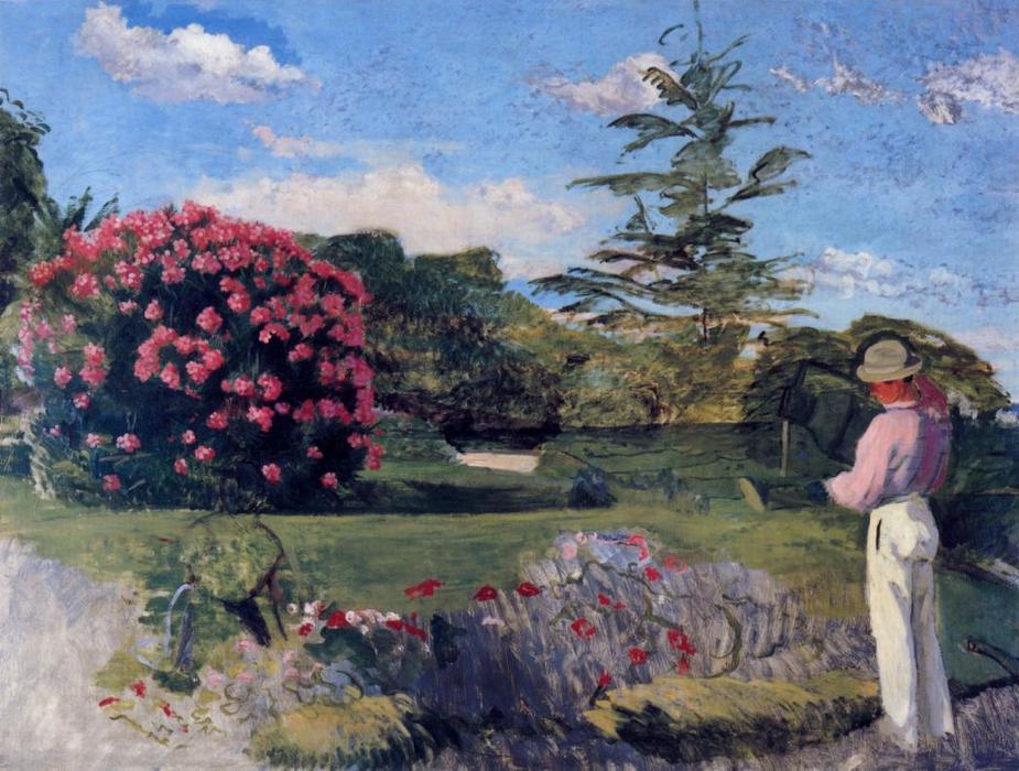 Wikioo.org - The Encyclopedia of Fine Arts - Painting, Artwork by Jean Frederic Bazille - The Little Gardener