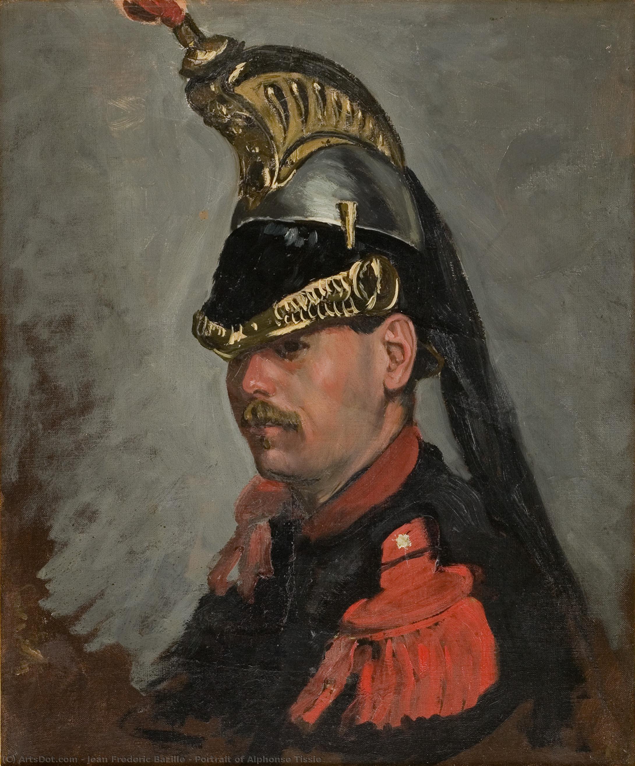 WikiOO.org - Encyclopedia of Fine Arts - Schilderen, Artwork Jean Frederic Bazille - Portrait of Alphonse Tissie