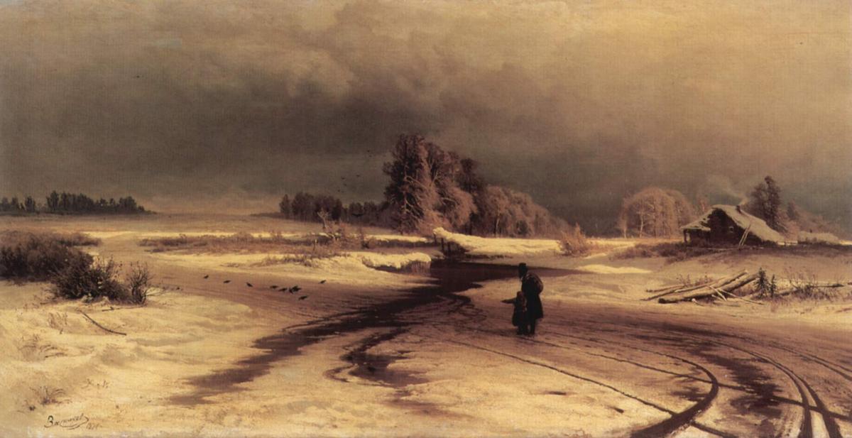 Wikioo.org – L'Enciclopedia delle Belle Arti - Pittura, Opere di Fyodor Alexandrovich Vasilyev - Il disgelo