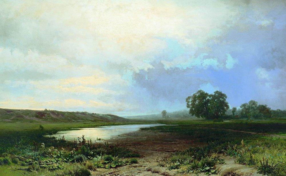 Wikioo.org - The Encyclopedia of Fine Arts - Painting, Artwork by Fyodor Alexandrovich Vasilyev - Wet Meadow