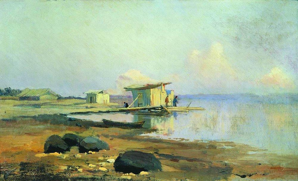 Wikioo.org - The Encyclopedia of Fine Arts - Painting, Artwork by Fyodor Alexandrovich Vasilyev - On the River. Calm