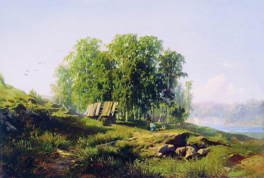 WikiOO.org – 美術百科全書 - 繪畫，作品 Fyodor Alexandrovich Vasilyev -  在 附近  的  圣  圣彼得堡