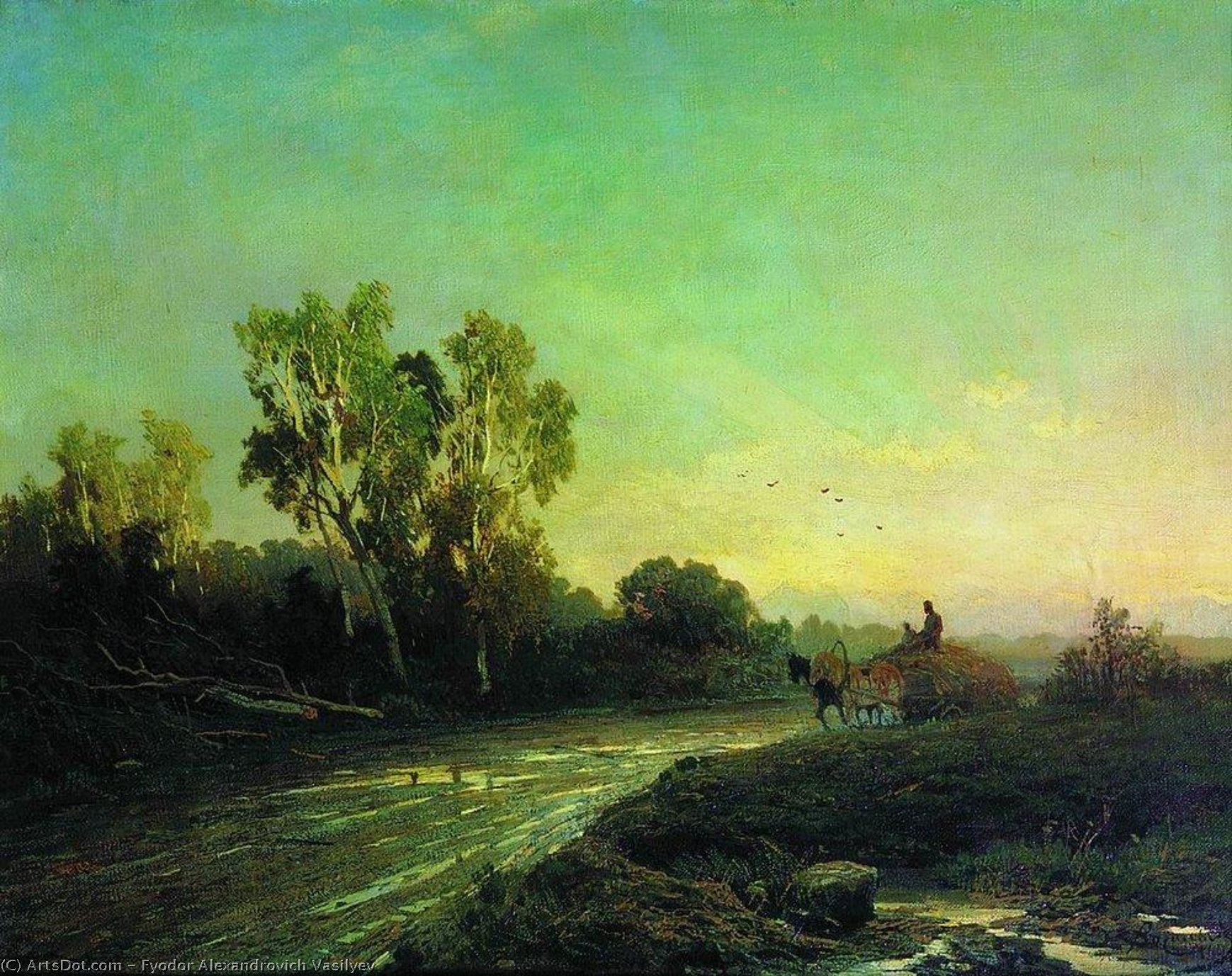 Wikioo.org - The Encyclopedia of Fine Arts - Painting, Artwork by Fyodor Alexandrovich Vasilyev - After a Rain