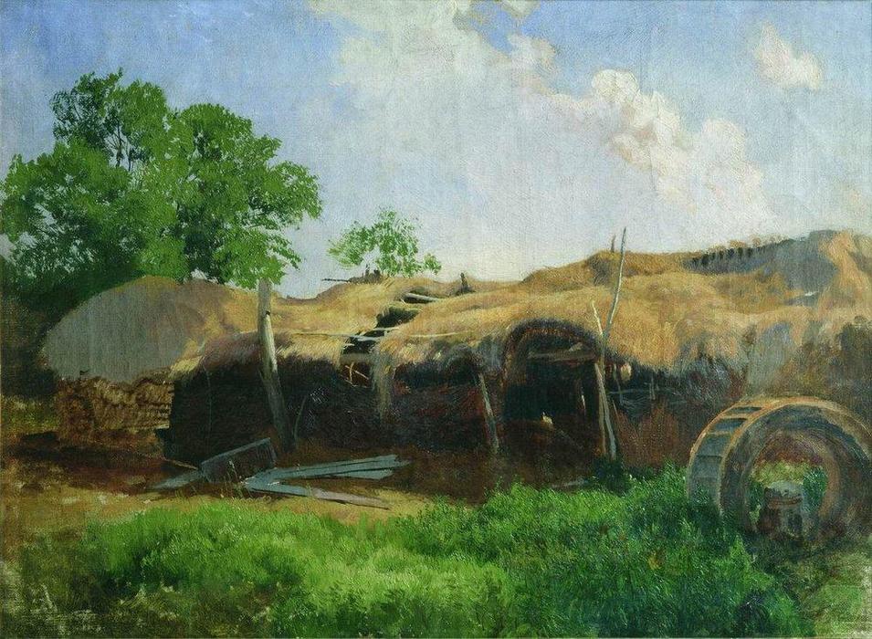 Wikioo.org - The Encyclopedia of Fine Arts - Painting, Artwork by Fyodor Alexandrovich Vasilyev - Barns