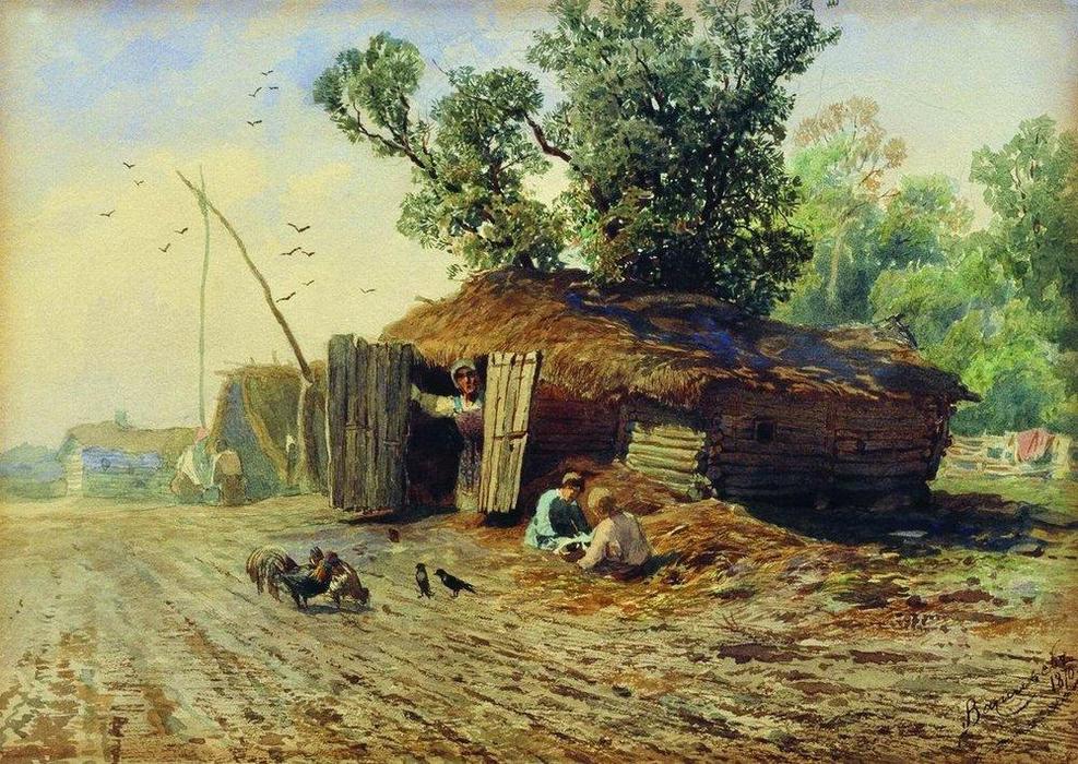 WikiOO.org - Encyclopedia of Fine Arts - Malba, Artwork Fyodor Alexandrovich Vasilyev - Dugout